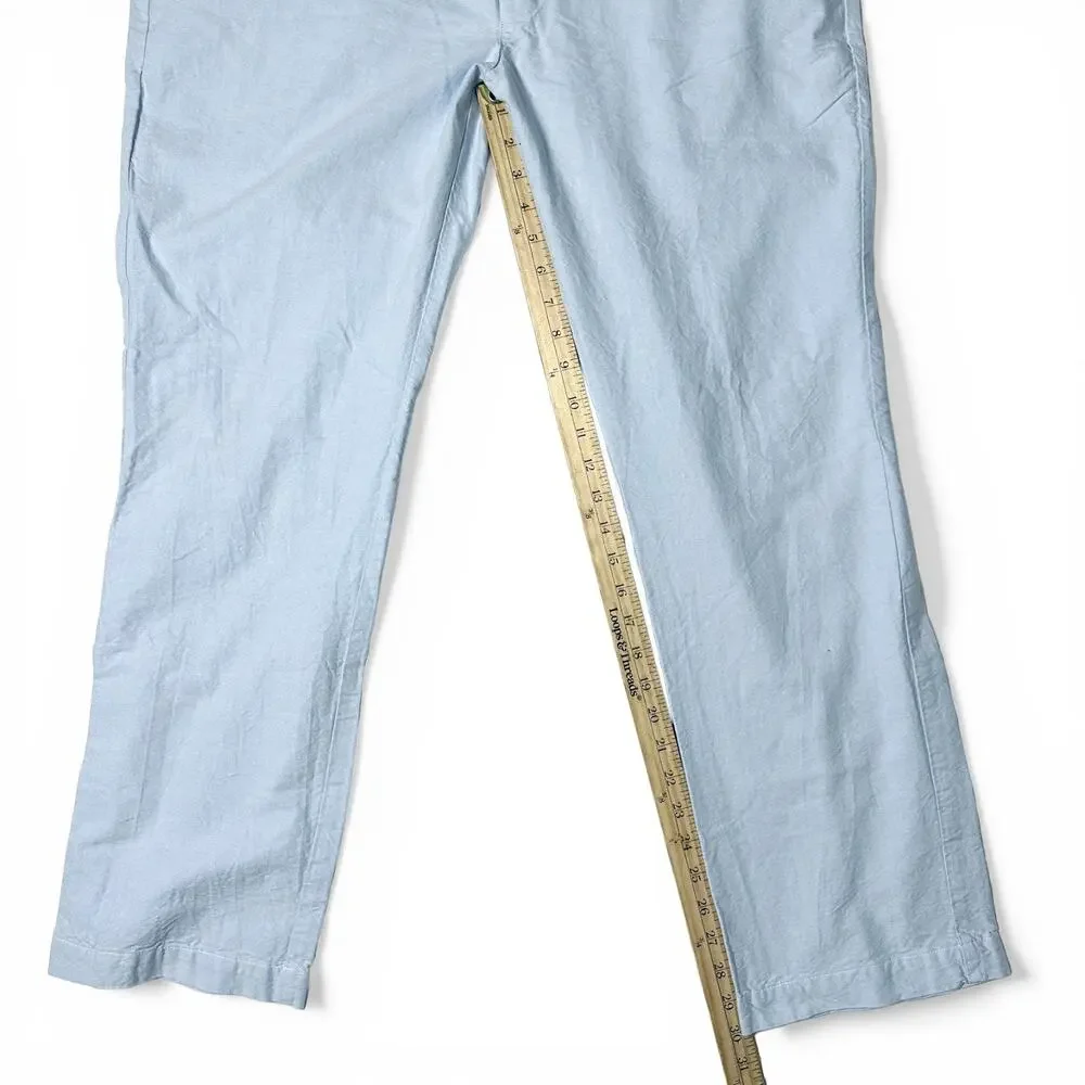 Vineyard Vines Slim Fit Breaker Pants Mens Actual Size 37x30 Blue Chino Preppy
